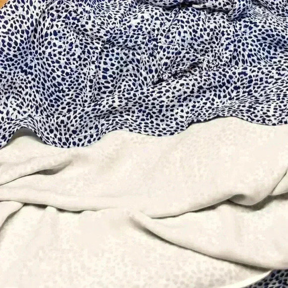 Hillary Radley Blue and White Geometric Print Size 8 Sleeveless Dress adjustable - Picture 5 of 7